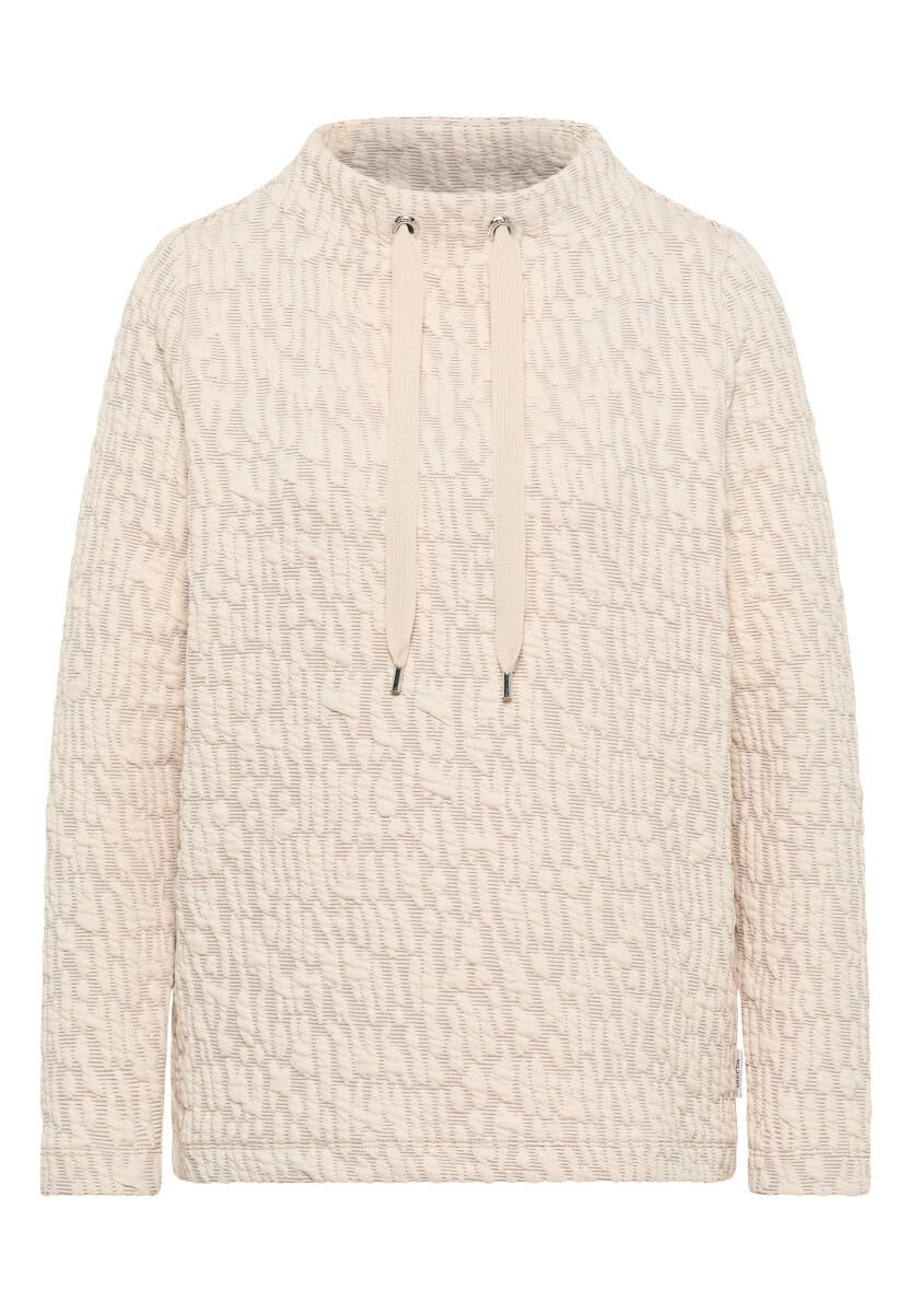 Langarmshirt mit strukturierter Jacquard-Optik