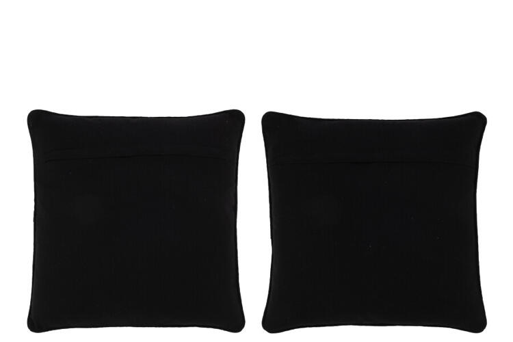 J Line Cushion ROMA in black and gold with abstract Letzshop