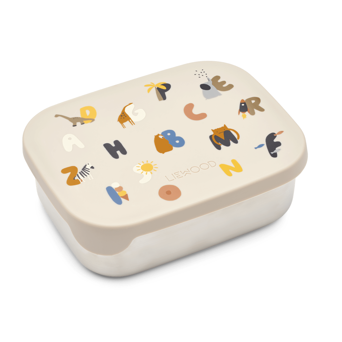 Kinder Brotdose aus Edelstahl & Silikon Arthur - ABC