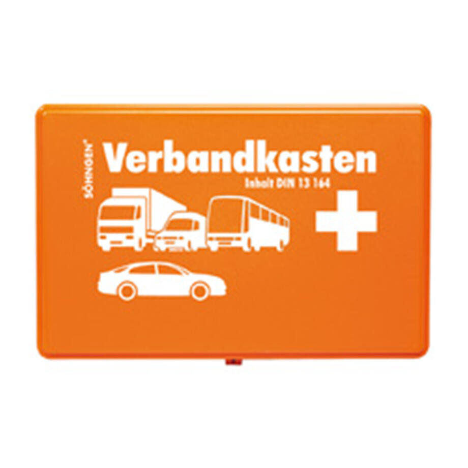 E-H KFZ-VERBANDKASTEN, ORANGE, LEER  KUNSTSTOFF