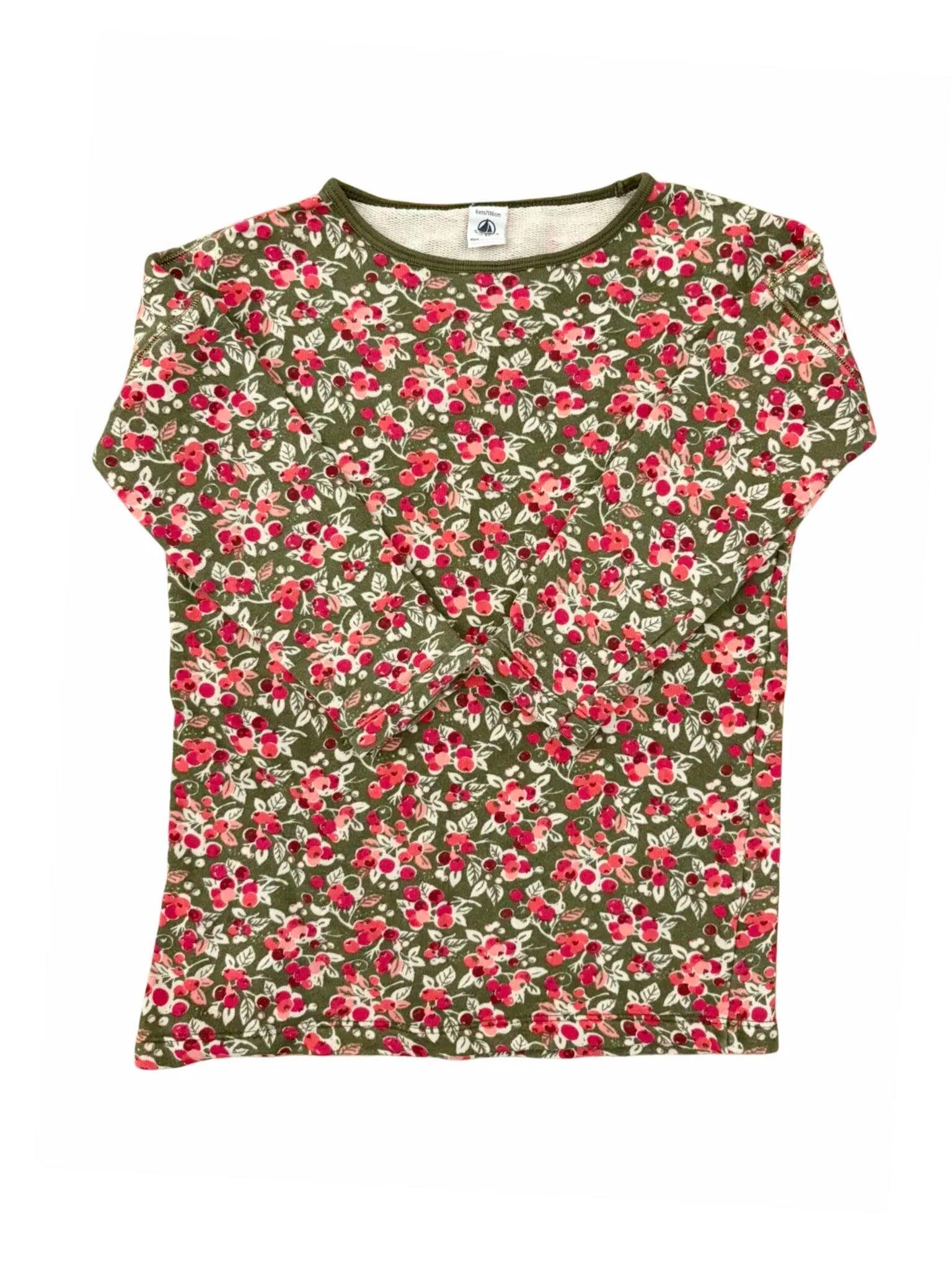 Petit Bateau Green Floral Tunic (6Y)
