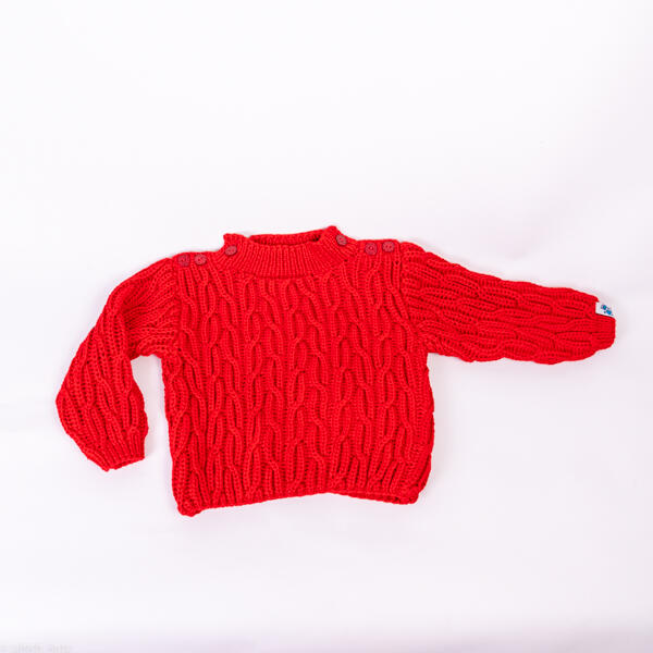 Baby or toddler sweater, hand-knitted 