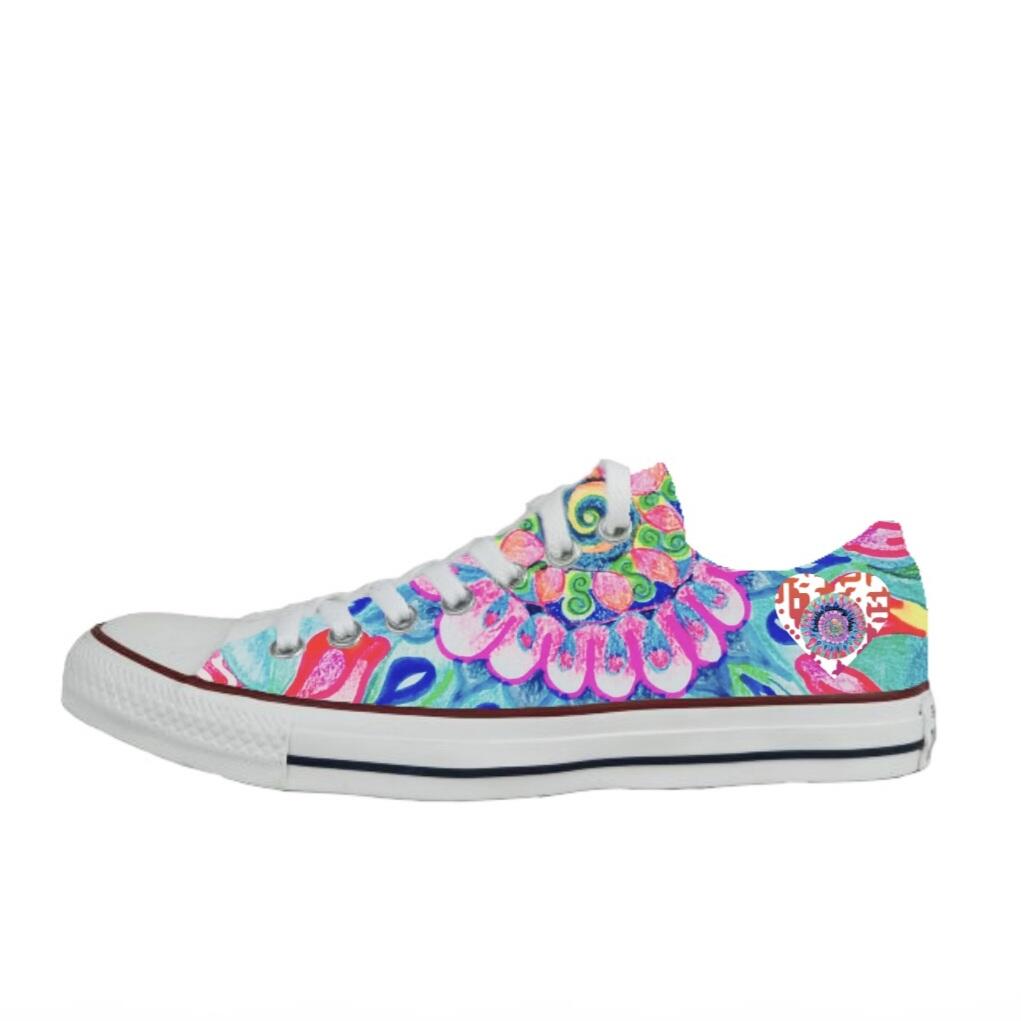 Art Edition Converse Low Top Sneaker – Chucks All Star – Flower of Life