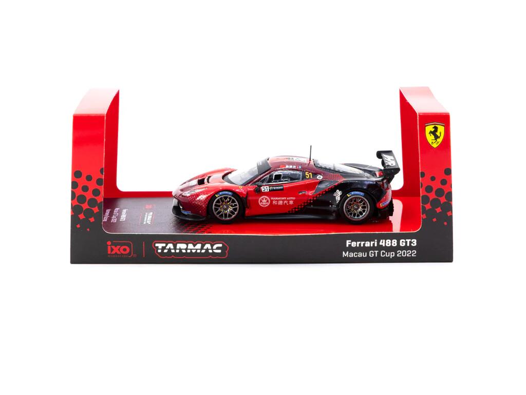 Tarmac Works - Hobby64 - #T64-072-22MGP51 - Ferrari 488 GT3 # 51 - Harmony Racing - Macau GT Cup 2022 - 1/64