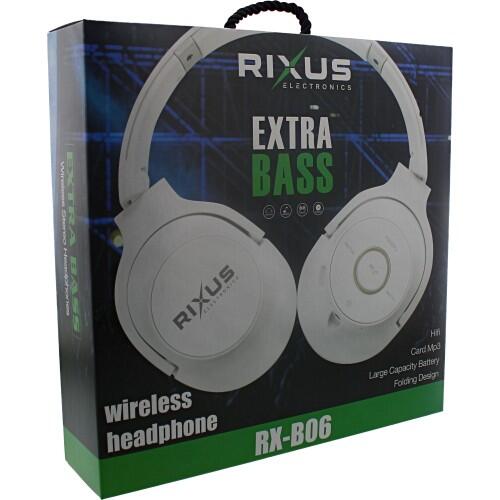 Rixus RXB06 kabellose Stereo-Kopfhörer mit Extra-Bass