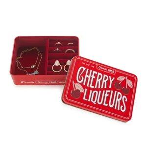 28132: Boîte à bijoux,Cherry,rouge,métal