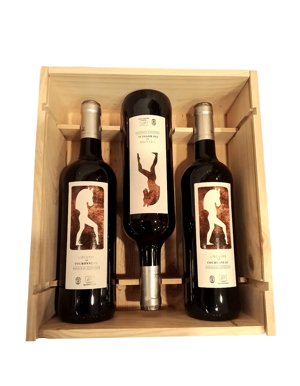 Cadeau Caisse Bois Vin de Bordeaux Bio