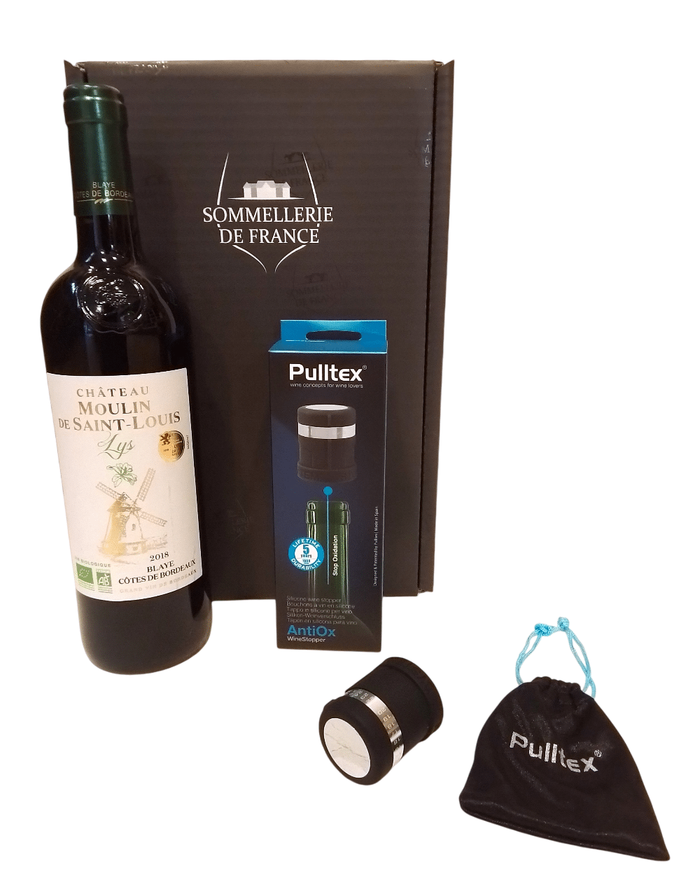Geschenkset Rotwein und Korken Pulltex