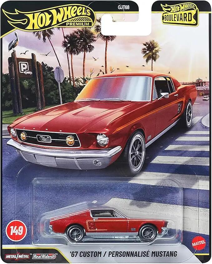 Hot Wheels Premium - #GJT68 JHW40 - Custom Ford Mustang - Boulevard - 149 - 1/64