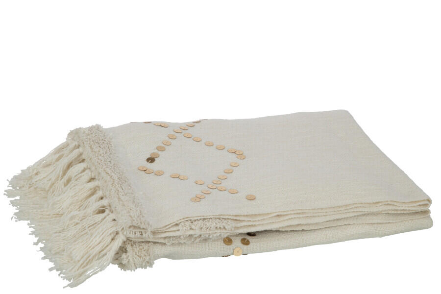 Dubai Desert - Blanket plaid beach cotton sequins diamonds fringes 180 x 130 cm 41716