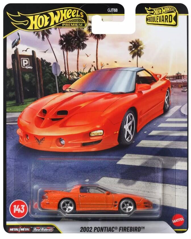 Hot Wheels Premium - #GJT68 JHW17 - 2002 Pontiac Firebird - Boulevard Series # 142 - 1/64