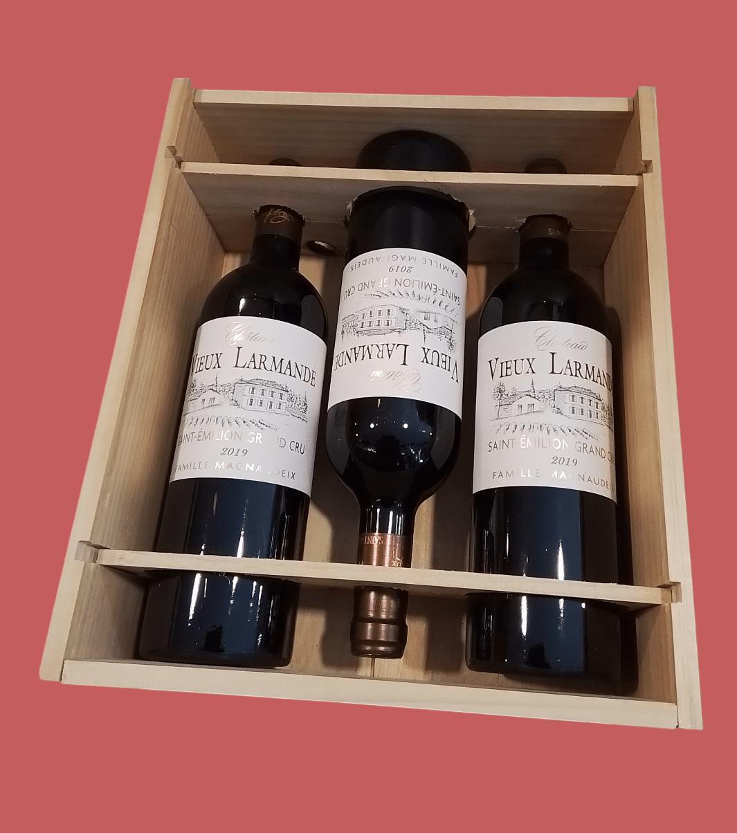 Wooden case St Emilion Grand Cru