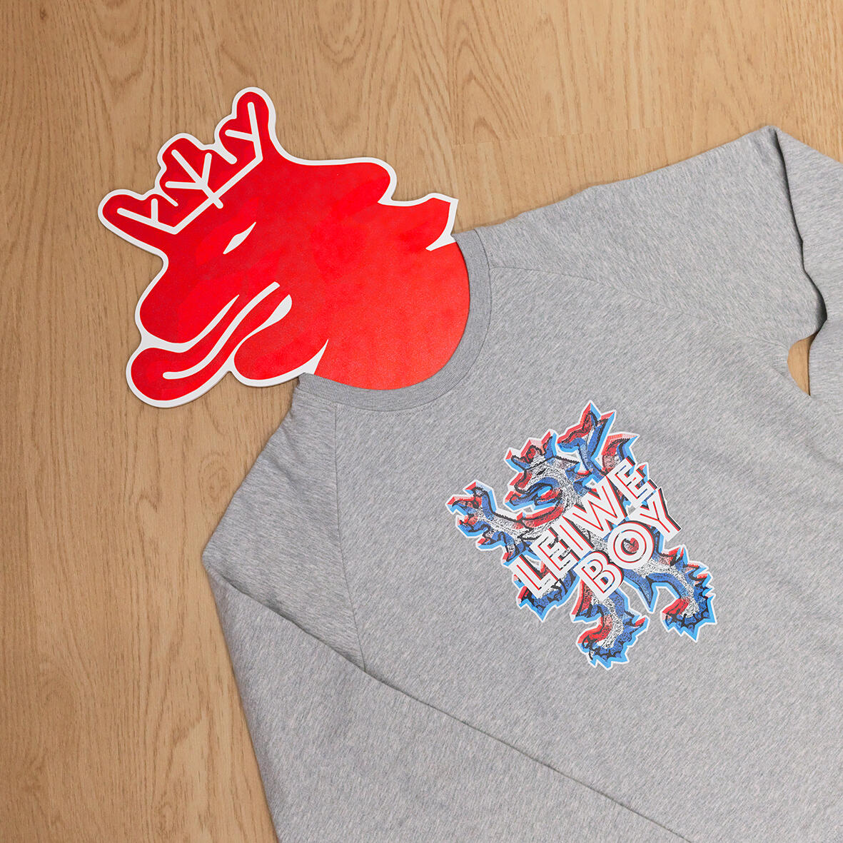 SWEAT GRIS LEIWE BOY