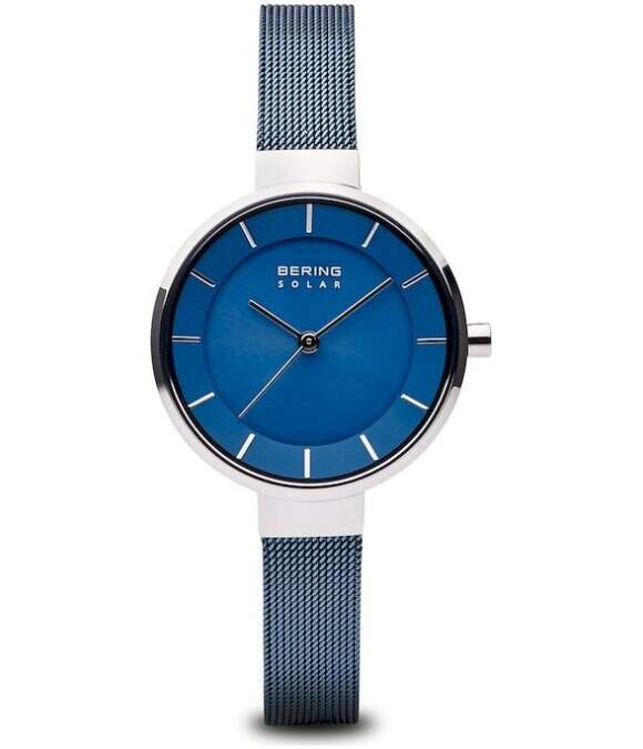 Montre Femme Bering Classic - Boîtier Acier Inoxydable 27 Mm - Verre Saphir - Bracelet Milanais - Étanche 3 ATM