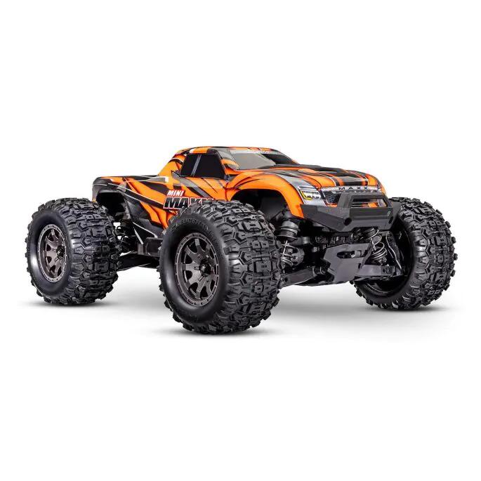 Traxxas 107154-1-ORNG Mini Maxx BL-2s incl Lipo battery & USB charger 4WD Electric Truck Orange RC RTR