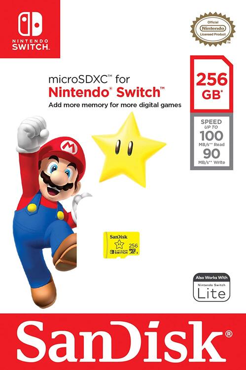 SanDisk Carte Mémoire Micro SDXC 256GB pour Nintendo