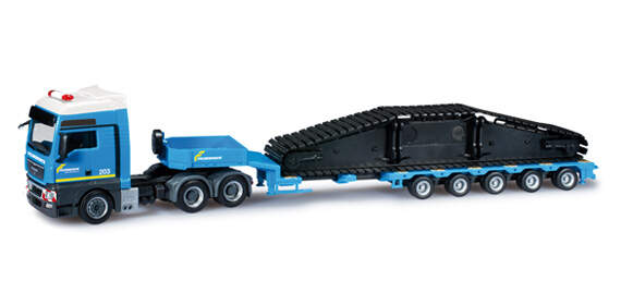 herpa - Camion remorque Porte-conteneurs Man TGS NN, Orange Municipal