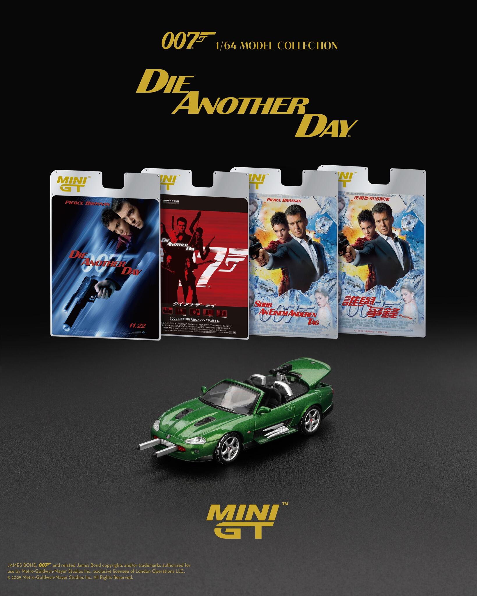 [Précommande] Mini GT - #MGT00908-007E - Jaguar XXR - James Bond 007 - Meurs un autre jour - Emballage en anglais - 2002 - 1/64