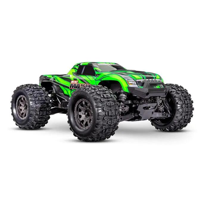 Traxxas 107154-1-GRN Mini Maxx BL-2s incl Lipo battery & USB charger 4WD Electric Truck Green RC RTR