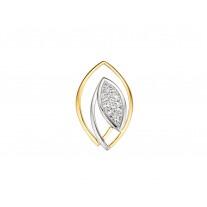 # Yellow and white gold pendant with zircon