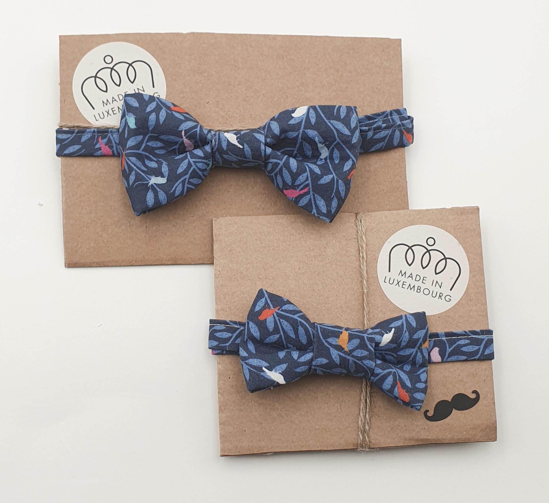Bow tie "Oiseaux bleus"