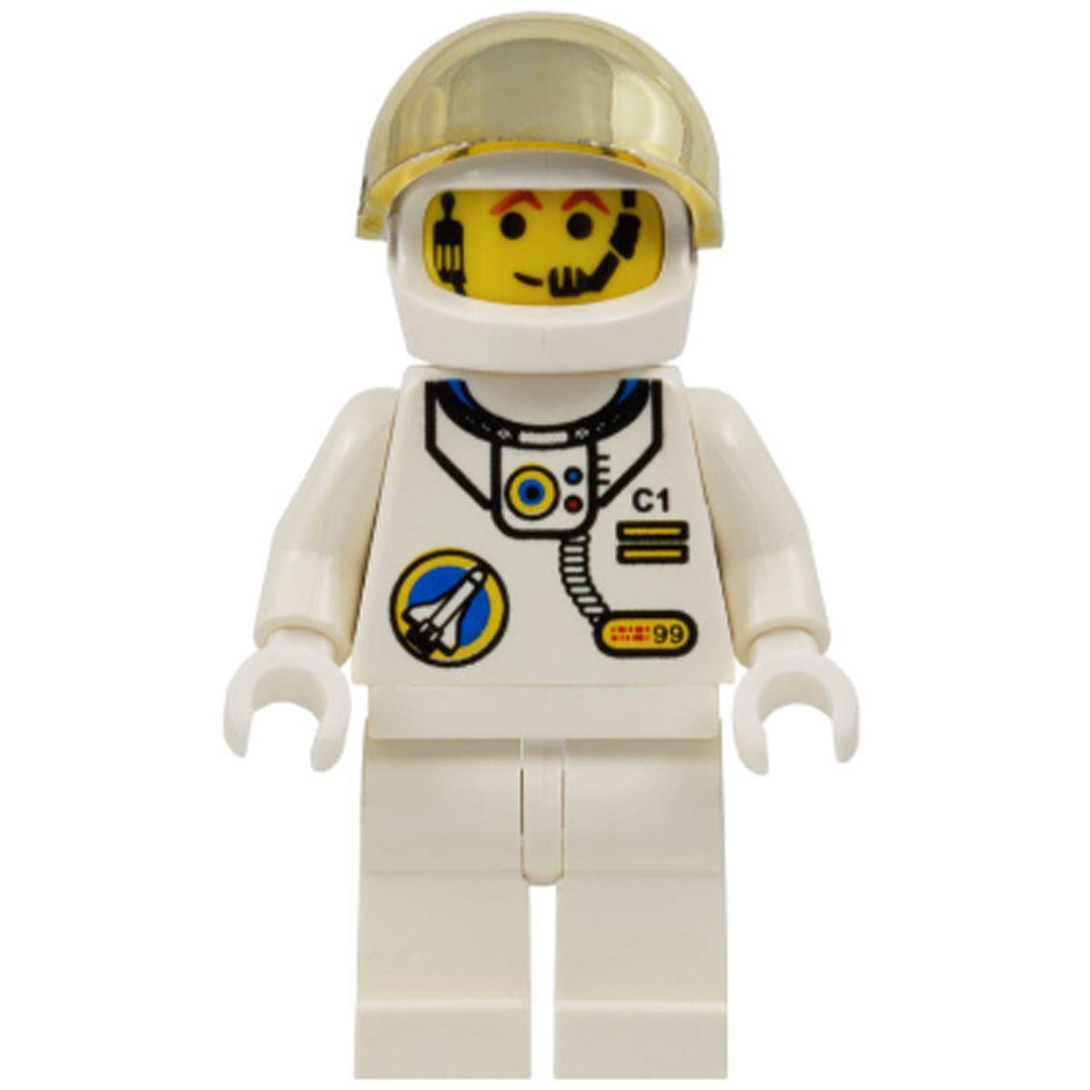 Space Port - Astronaute C1, Jambes blanches, Casque blanc, Grande visière dorée