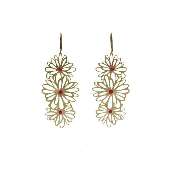 Nayade vergoldeter langer Ohrring