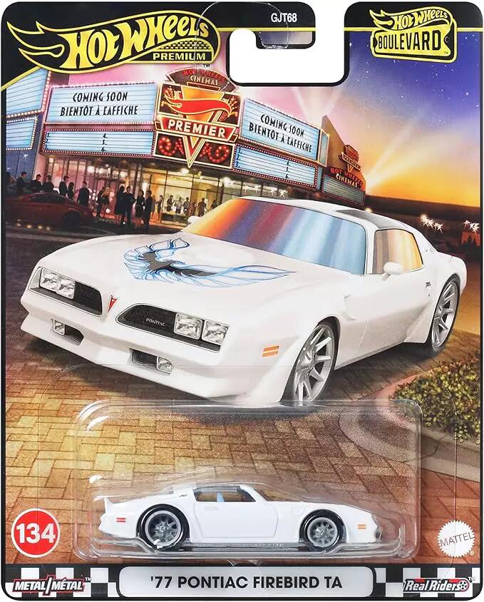 Hot Wheels Premium - #GJT68 JBL28 - '77 Pontiac Firebird TA - Boulevard Series - #134 - 1/64