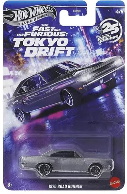 Hot Wheels Silver Series - HNR88 JKX08 - Plymouth - 1970 Road Runner - The Fast & Furious - Tokyo Drift - 1/64