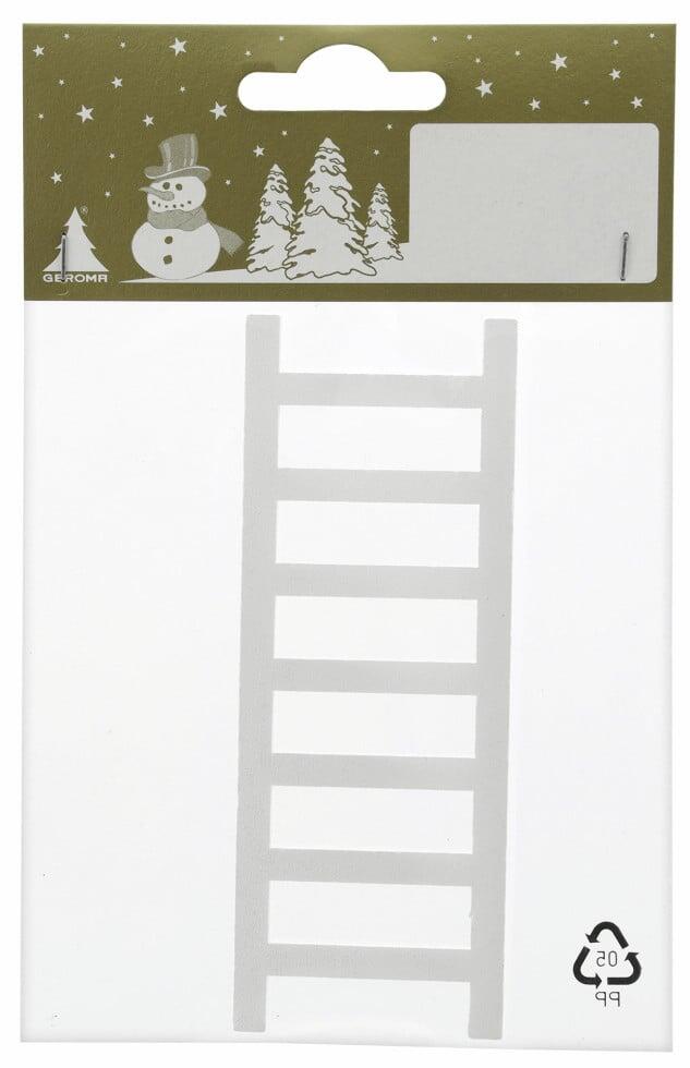 Wooden ladder decorative figurine, 11 cm, white, 1 piece