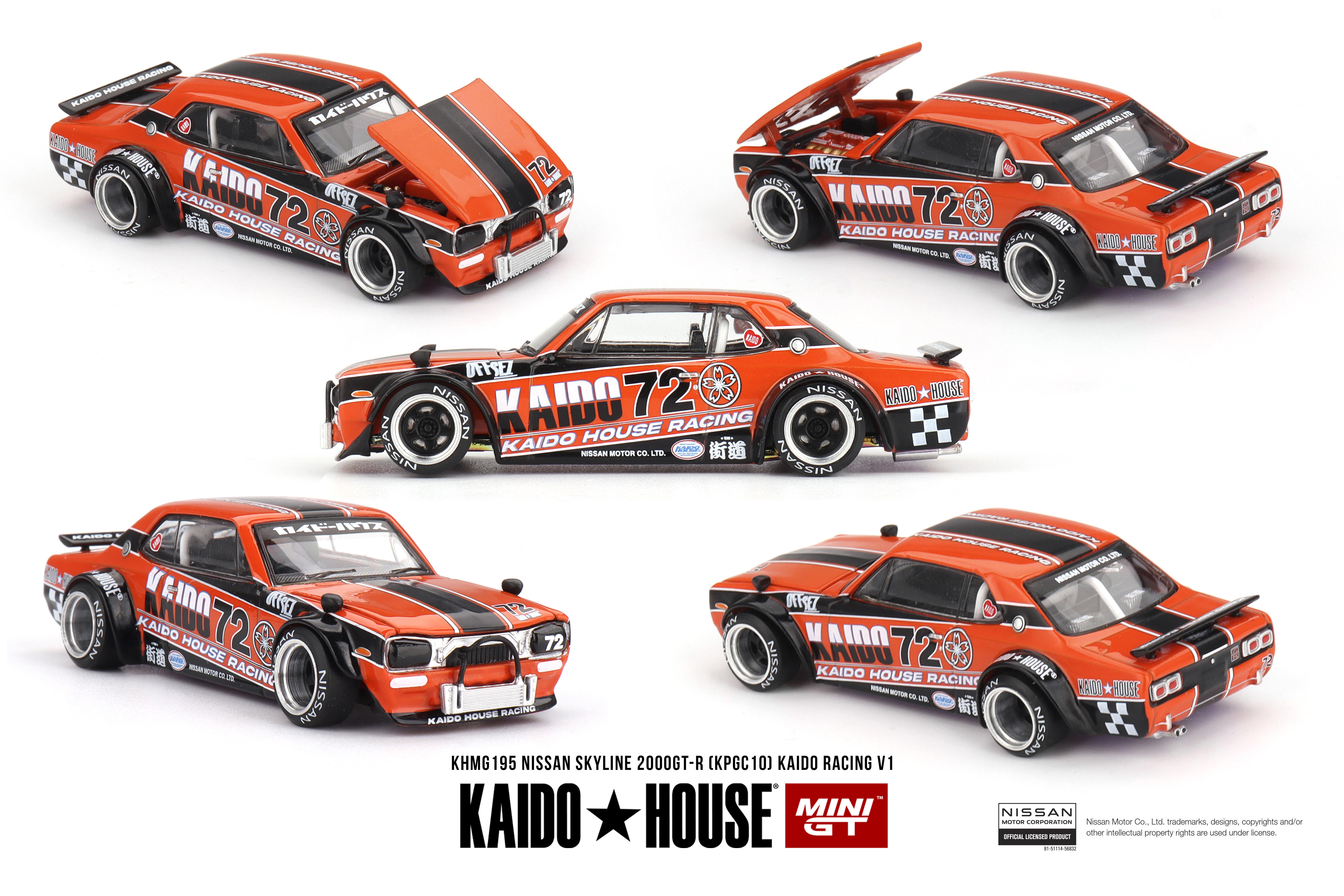 [Sealed] Kaido★House / Mini GT - #KHMG195 - Nissan Skyline 2000GT-R [KPGC10] Kaido Racing V1 - 1/64