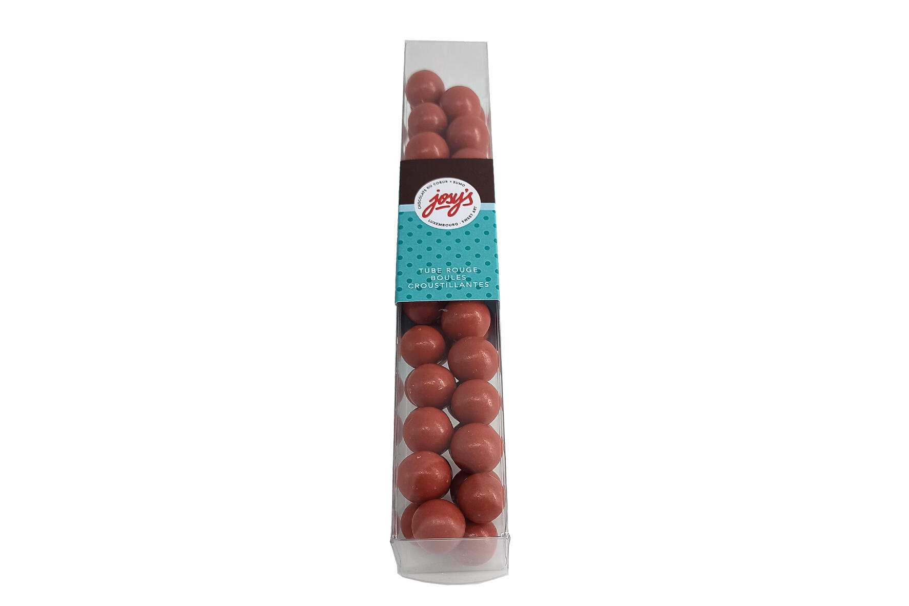 TUBE ROUGE BOULES CROUSTILLANTES, Fairtrade 95gr.