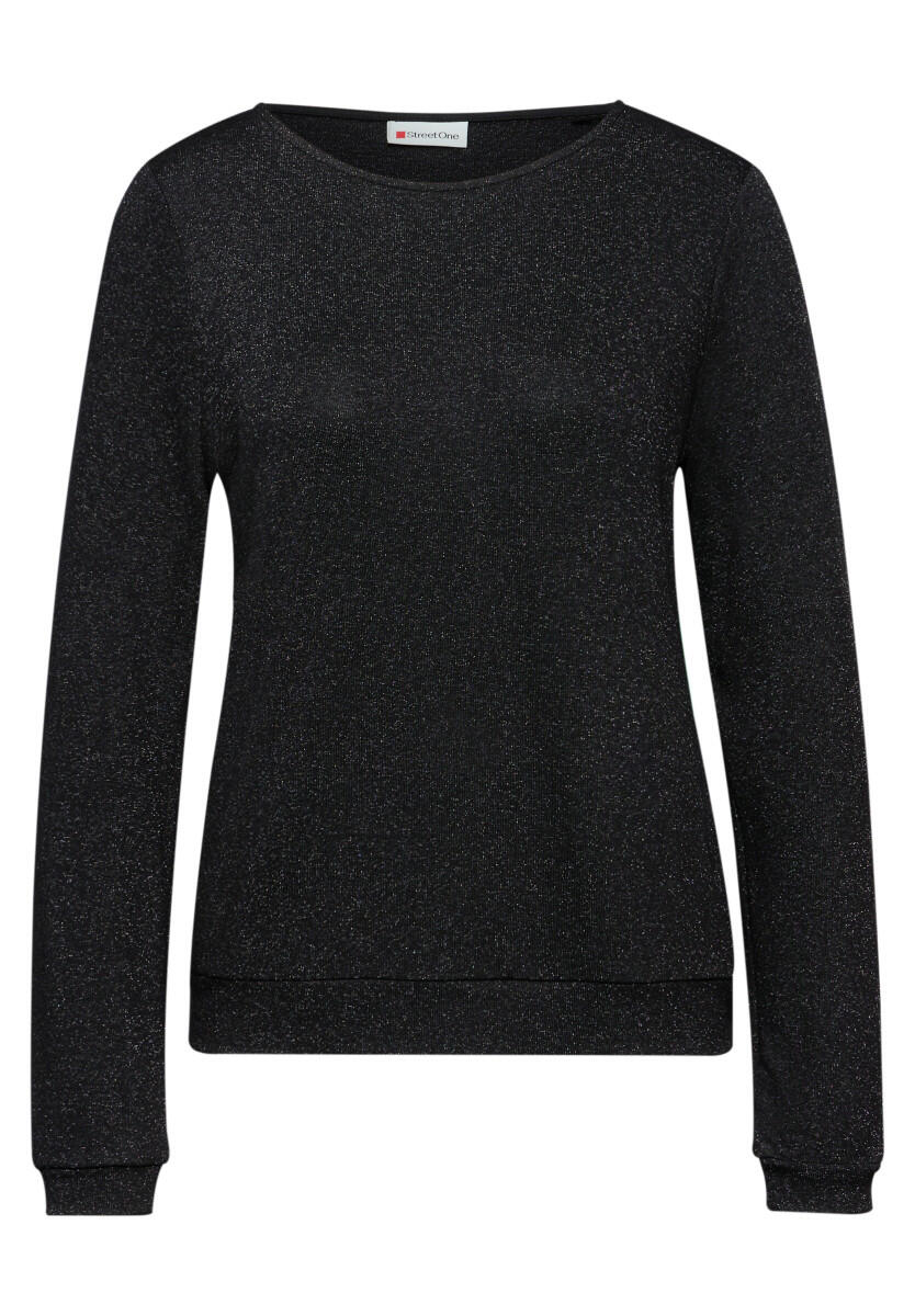 Glitzer Strick-Look Shirt