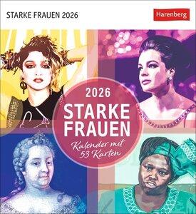 Starke Frauen Postkartenkalender 2026 - Kalender mit 53 Karten Jede Woche ein kluges Zitat von mutigen Frauen! Kalender zum Aufste