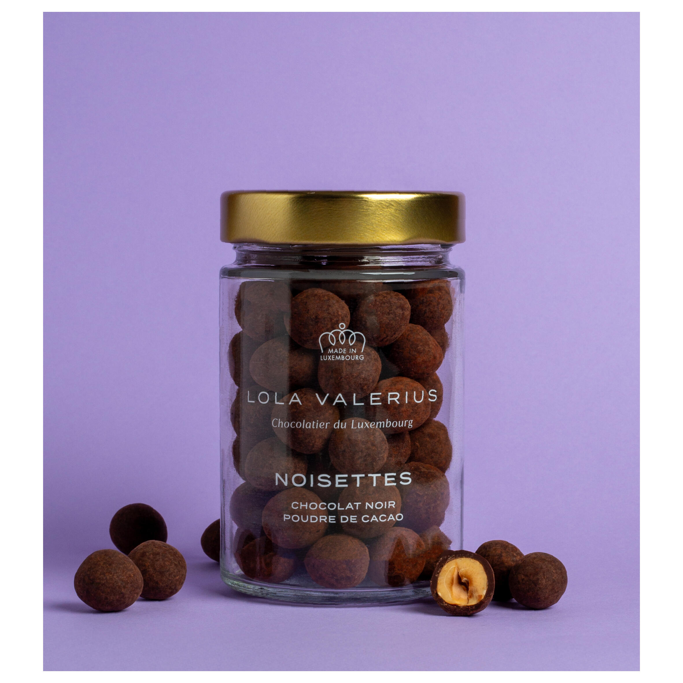 Schokolierte Haselnüsse - dunkele Schokolade