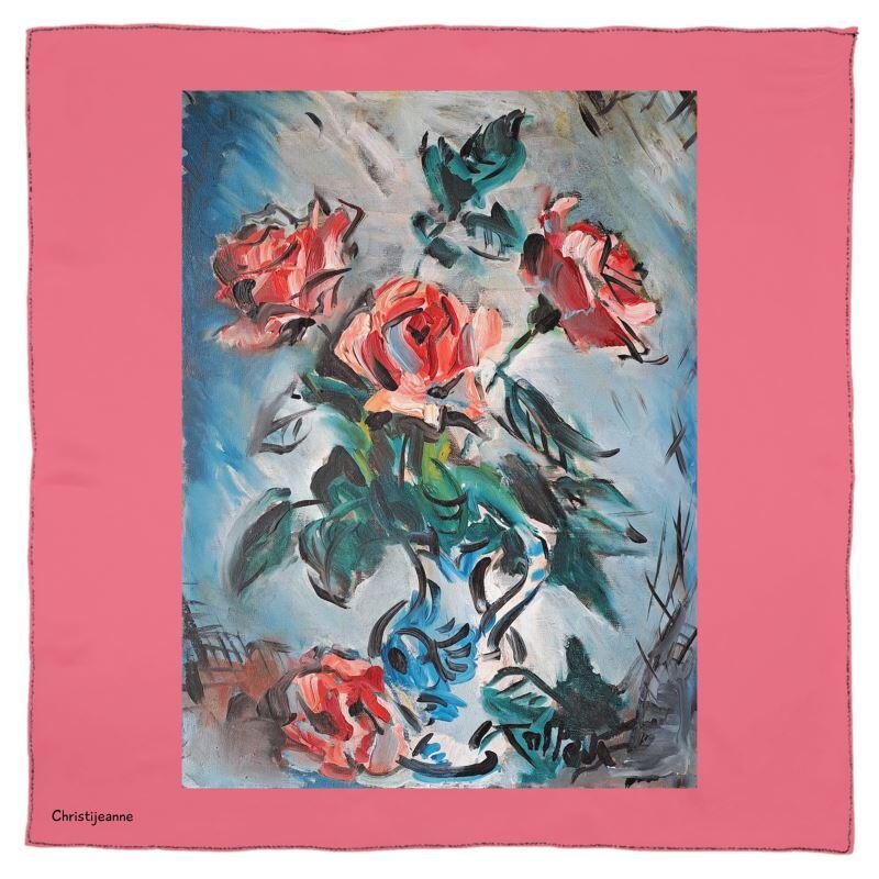 Paris chiffon scarf Mystic Rose 90×90 cm