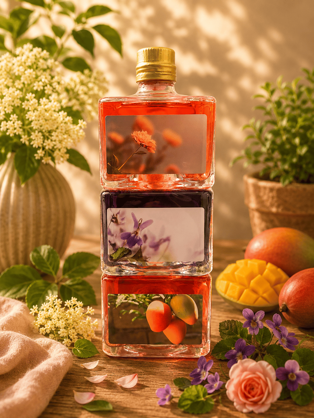 Tripple carré Blumen-Obst-Mix 3 x 200ml