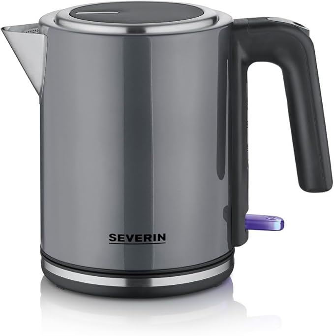 SEVERIN 9574 Bouilloire avec voyant lumineux, Sans BPA, Anthracite et Noir, Capacité : 1 L