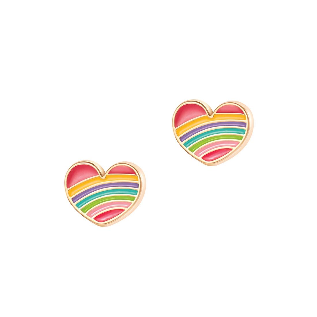Rainbow Heart Stud