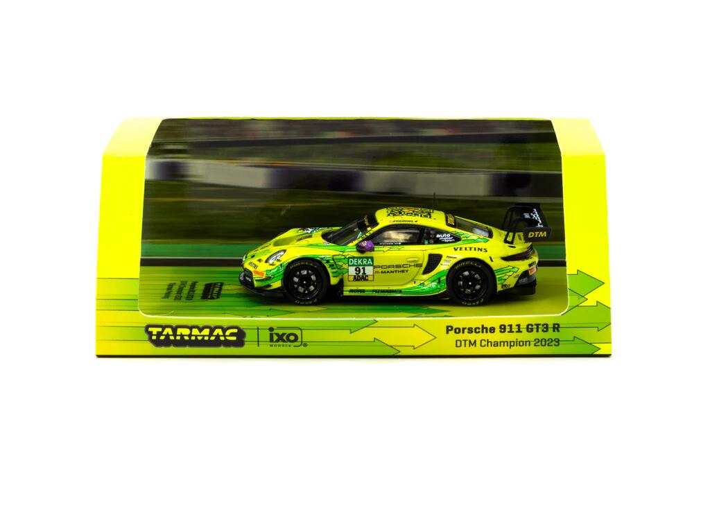 Tarmac Works X iXO Models - #T64-084-23DTM91 - Porsche 911 GT3 R #91 - \"Porsche Manthey\" - DTM Champion 2023 - Thomas Preining - 1/64