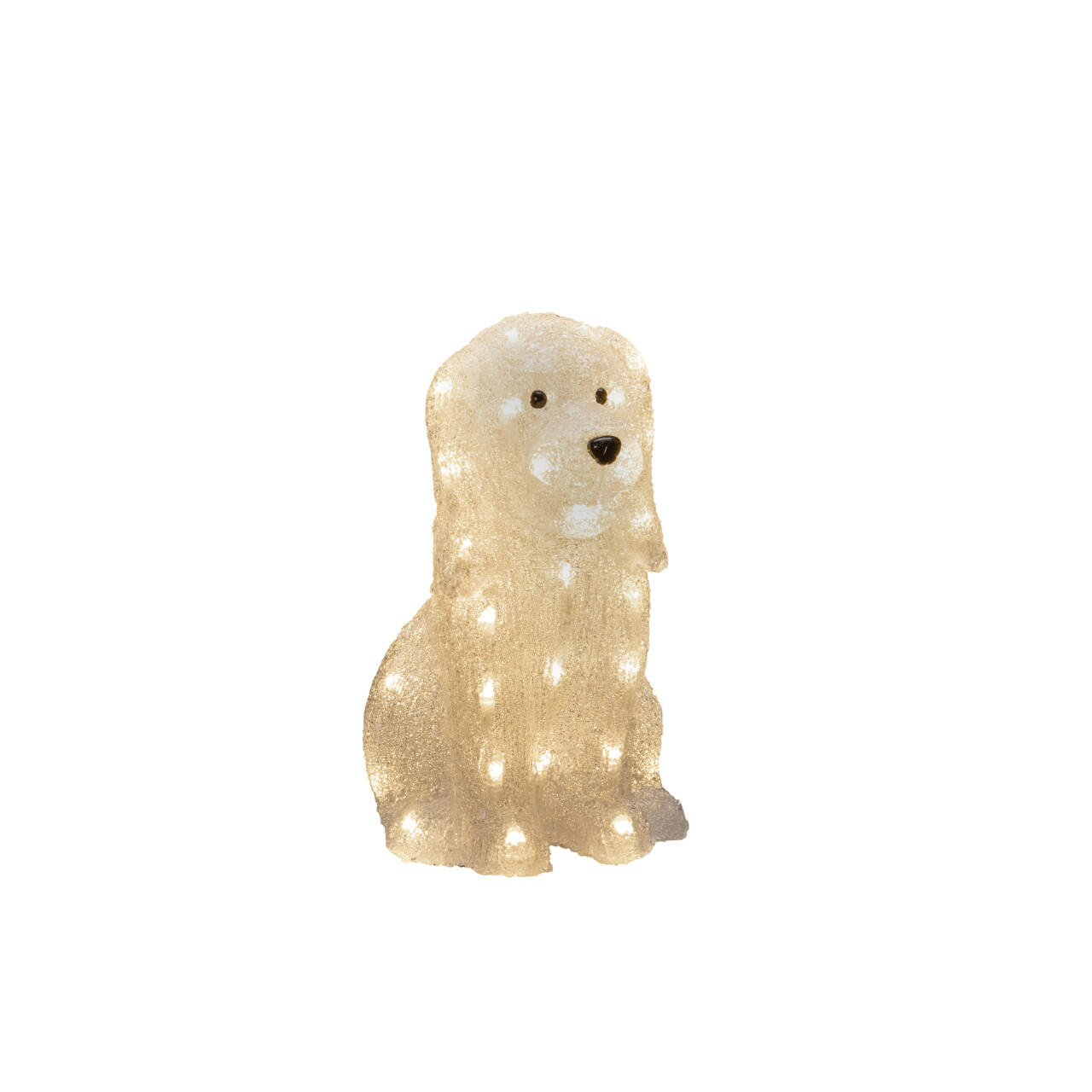 Konstsmide LED acrylic sitting dog outdoor - 40 warm-white LEDs