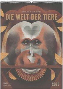 Knesebeck Verlag GmbH & Co KG: Die Welt der Tiere 2026 - Wandkalender - Format 50x70 cm Maße (B/H): 60 x 50 cm, Kunstkalender