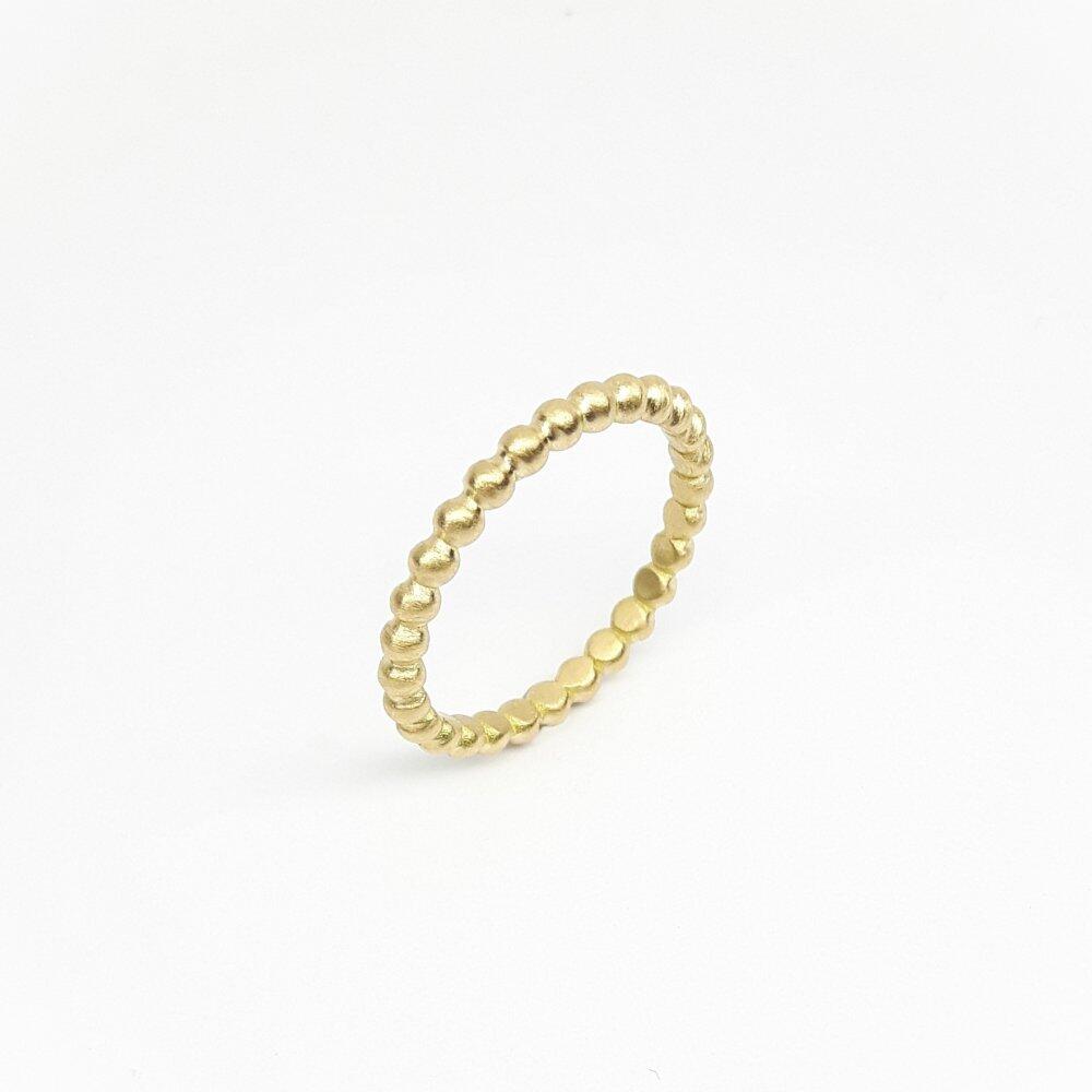 'round around', bague boules en or jaune 18kt Ø2,4mm.