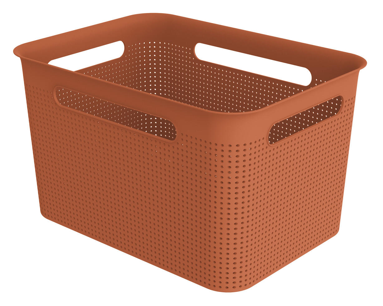 Rotho corbeille à linge Brisen 16 L corail