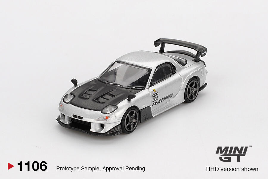 [En précommande] Mini GT - #MGT01106-L - Mazda RX-7 RE-Amemiya - argent métallisé - 1/64