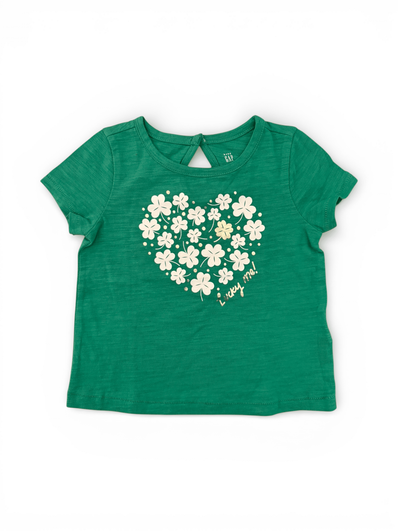 Baby Gap Grünes Kleeblatt-T-Shirt (12-18 Monate)