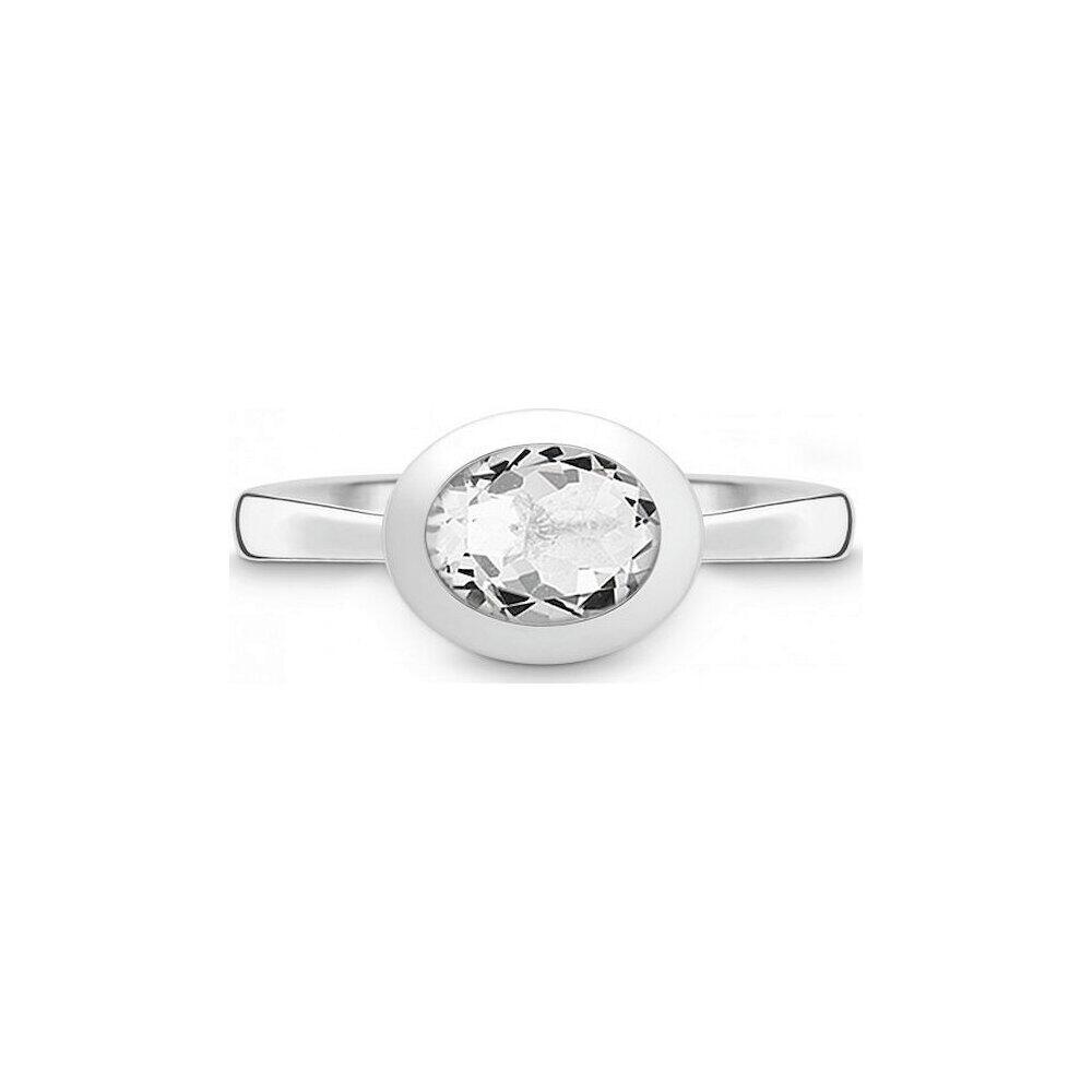 QUINN - Bague - pour femmes - Argent 925 - pierre gemme - topaze blanche - Taille 56 - 21400620