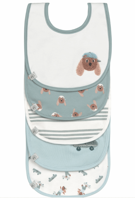 Bavoirs, lot de 5 pièces – Tiny Team, Hund