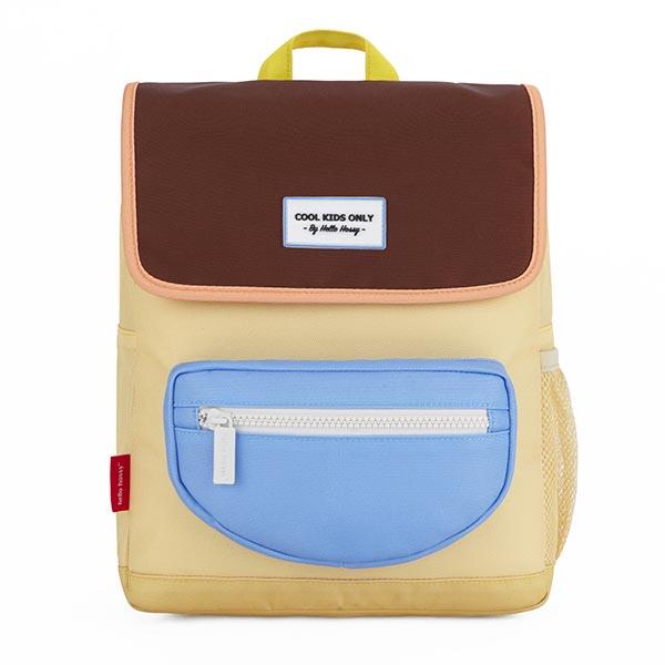 Kinderrucksack Nuts - Gelb & Braun & Blau