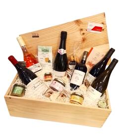Paniers cadeaux gourmands Vin champagne Bordeaux Languedoc-Roussillon Vallée du Rhône Sommellerie de France Bascharage